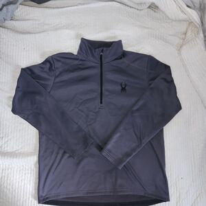 Spyder Charcoal Quarter-Zip Fleece XL